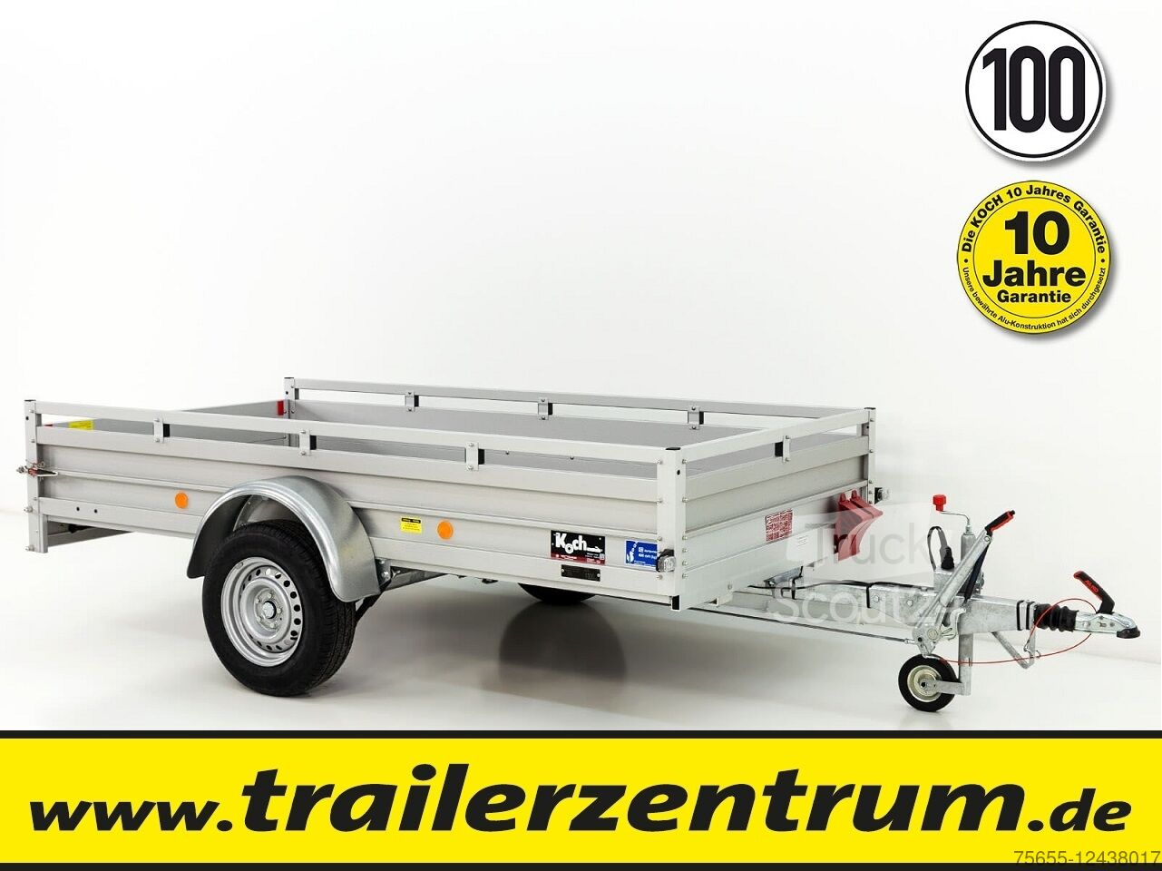 Koch Anhänger 150x300cm 1300kg 7.13 100km/h Aluminium K07130 buy used -  Offer on TruckScout24
