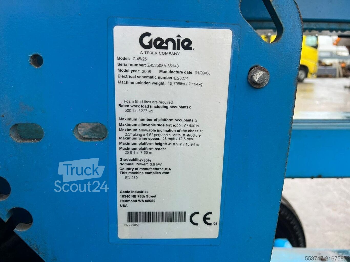 ティーナGエルフィードページ ⇒ Genie Z45/25 - TruckScout24.com 🏷️