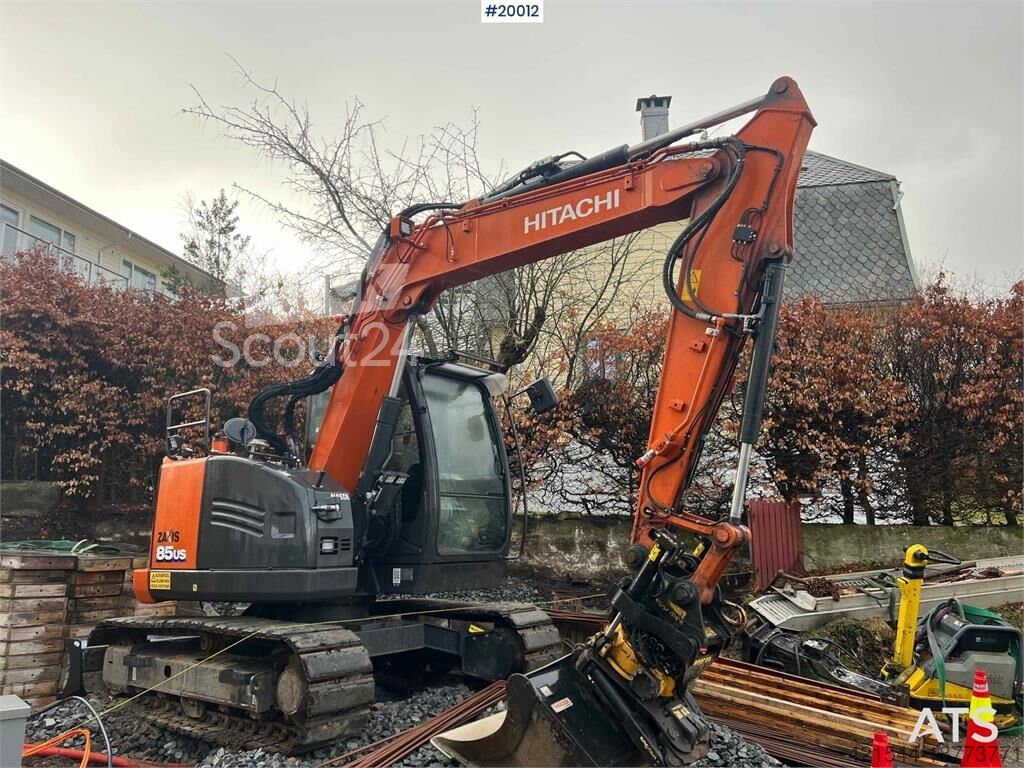 ⇒ Hitachi zx85us-6 excavator w/ rototilt with grapple and sa