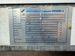Vergauwe Minitrailer 6.6 Ton Openlaadbak BE Oplegger 850...