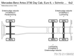 Mercedes-Benz Antos 2736 Day Cab, Euro 6, + Schmitz / Durchla...