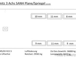 Schmitz Cargobull 3 achs Tautl 385/65 UNFALL Portal 2xLift