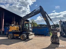 Volvo EW160E Wheeled Excavator w/ Elevating Cab and Grap