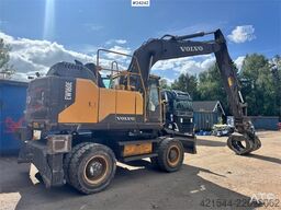 Volvo EW160E Wheeled Excavator w/ Elevating Cab and Grap