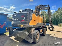 Volvo EW160E Wheeled Excavator w/ Elevating Cab and Grap