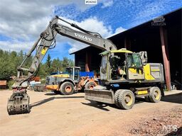 Volvo EW160E Wheeled Excavator w/ Elevating Cab and Grap