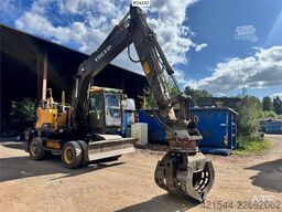 Volvo EW160E Wheeled Excavator w/ Elevating Cab and Grap