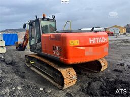 Hitachi ZX210LC-3 crawler excavator with digging bucket, g