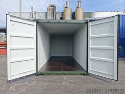 20 Fuß Seecontainer / Neucontainer / Flaschengrün RAL 6007 / Materiallager/