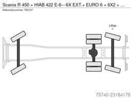 Scania R 450 + HIAB 422 E-6---6X EXT.+ EURO 6 + 6X2 + ...