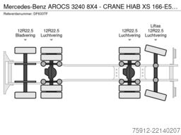 Mercedes-Benz AROCS 3240 8X4 - CRANE HIAB XS 166-E5 HIPRO RAD...
