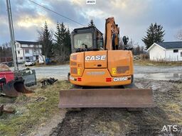 CASE CX85D SR w/ Rototilt, narrow bucket and tine bucke