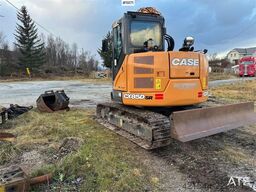 CASE CX85D SR w/ Rototilt, narrow bucket and tine bucke
