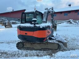  Hardlife HE80 mini excavator w/ narrow bucket and