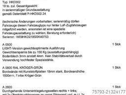 Kröger 18to Kunststoffbordwand ohne Portal Interne Nr. 40754