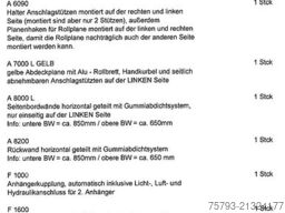 Kröger 18to Kunststoffbordwand ohne Portal Interne Nr. 40754