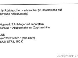 Kröger 18to Kunststoffbordwand ohne Portal Interne Nr. 40754