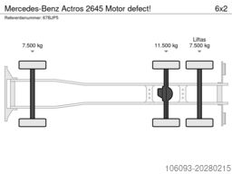 Mercedes-Benz Actros 2645 Motor defect!
