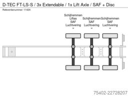 D-TEC FT-LS-S / 3x Extendable / 1x Lift Axle / SAF + ...