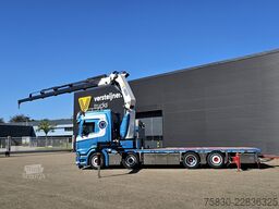 Scania R520 V8 8x2/6 / HMF 70 tm + JUMBO AANHANGER
