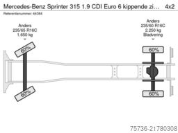 Mercedes-Benz Sprinter 315 1.9 CDI Euro 6 kippende zijlader J...