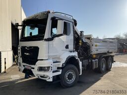 MAN TGS  33.520 6X6 NEU 3-S-KIPPER BORDMATIK HIAB KRAN X-352E HIPRO, MIETKAUF MGL
