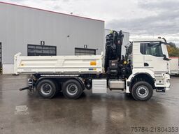 MAN TGS  33.520 6X6 NEU 3-S-KIPPER BORDMATIK HIAB KRAN X-352E HIPRO, MIETKAUF MGL