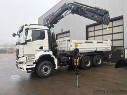 MAN TGS 33.520 6X6 NEU 3-S-KIPPER BORDMATIK HIAB KRAN X-352E HIPRO, MIETKAUF MGL