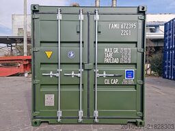 20 Fuß Seecontainer / Neucontainer / Flaschengrün RAL 6007 / Materiallager