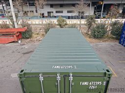 20 Fuß Seecontainer / Neucontainer / Flaschengrün RAL 6007 / Materiallager