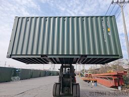 20 Fuß Seecontainer / Neucontainer / Flaschengrün RAL 6007 / Materiallager