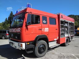Mercedes-Benz 1124 AF LF 16 Löschfahrzeug Schlauchhaspel Metz Pumpe Feuerwehr