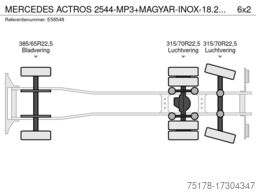 MERCEDES ACTROS 2544-MP3+MAGYAR-INOX-18.200L+6COMP