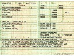 SCHMITZ CARGOBULL SKO 24/L - 13,4 FP COOL V7 / TIR / FRC 09.2025