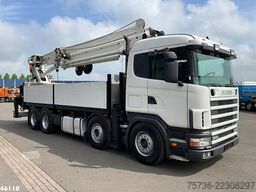 Scania R 144 8x4 Retarder MKG 55 Tonmeter Dachdecker Kran