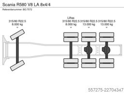 Scania R580 V8 LA 8x4/4