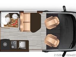 WESTFALIA Dreamer D51, Festbett, 2 m Stehh. *RADIKAL REDUZ