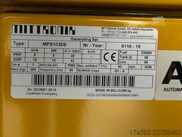 Kubota D722 - MPS103DE- 10 kVA - 1 ph. Genset - DPX-25119