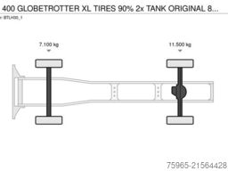 VOLVO FH 400 GLOBETROTTER XL TIRES 90% 2x TANK ORIGINA