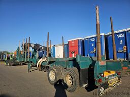 LEONET TB 18 |WOOD TRAILER WITH CRANE| BPW DRUM STEEL ...