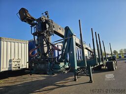 LEONET TB 18 |WOOD TRAILER WITH CRANE| BPW DRUM STEEL ...