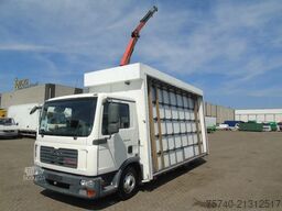 MAN TGL 8.180 + PALFINGER + GLASS TRUCK  + MANUAL