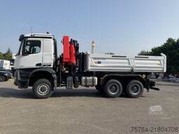 MERCEDES-BENZ AROCS 3351 AK 6X6  3-S-KIPPER BORDMATIK,  PALFINGERKRAN, NEU, MIETKAUF MGL