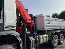 MERCEDES-BENZ AROCS 3351 AK 6X6  3-S-KIPPER BORDMATIK,  PALFINGERKRAN, NEU, MIETKAUF MGL