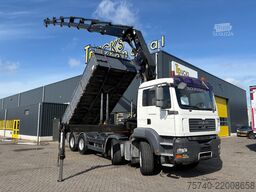 MAN TGA + HIAB 322 E-7 HIPRO + TIPPER + 8X4 + REMOTE