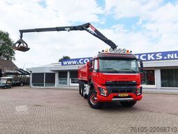 Volvo FM-X 420 Kipper 8x4 + Kraan H.M.F 1943Z2