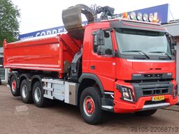 Volvo FM-X 420 Kipper 8x4 + Kraan H.M.F 1943Z2
