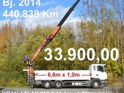 SCANIA G410 6x2 KRAN ATLAS 210.2 BAUSTOFF