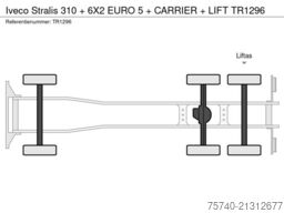 Iveco Stralis 310 + 6X2 EURO 5 + CARRIER  + LIFT