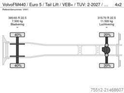 Volvo FM440 / Euro 5 / Tail Lift / VEB+ / TUV: 2-2027...